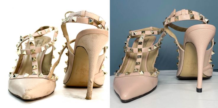 До и после: Туфли Valentino: полный уход