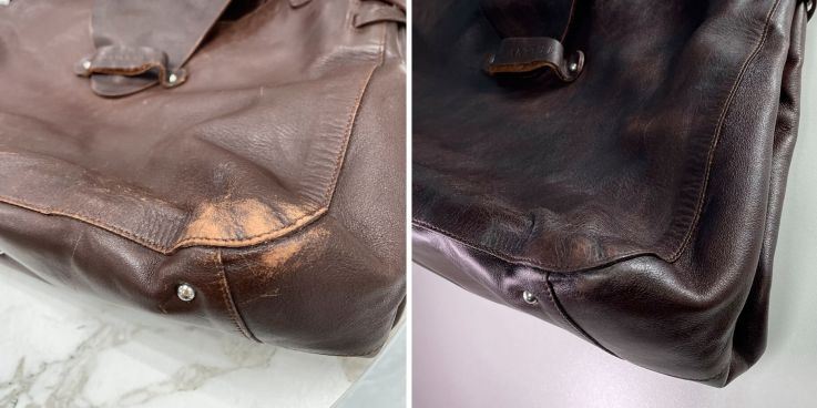 До и после: Полный уход за коричневой кожаной сумкой