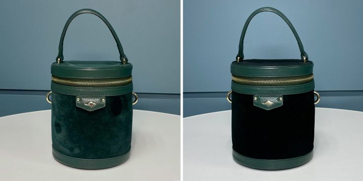 До и после: Перекраска замшевой сумки