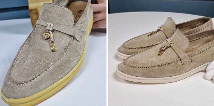 До и после: Замена подошвы на Loro Piana