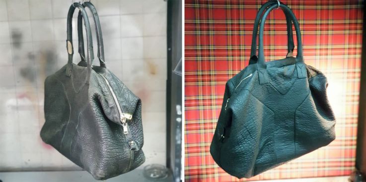 До и после: Обновление цвета сумки, реставрация ручек